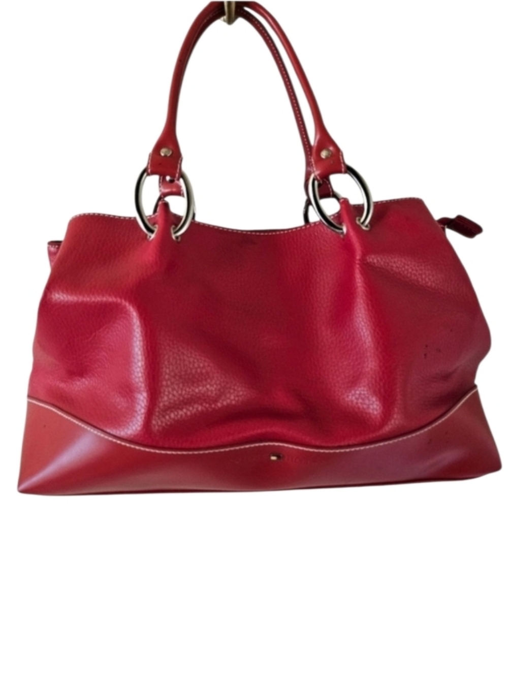 Tommy Hilfiger Red Faux Leather City Slouchy Large Handbag